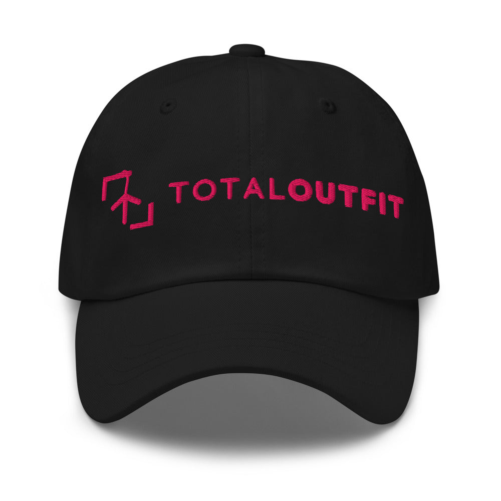 Gorra Pádel Club · diseño B · negra con bordado rosa