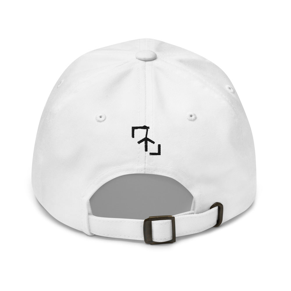 Gorra Pádel Club · diseño A · blanca con bordado negro · detrás