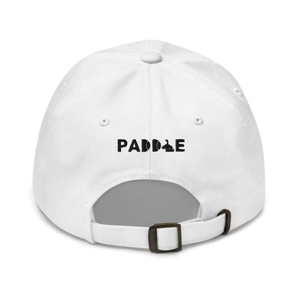 Gorra Pádel Club · diseño B · blanca con bordado negro · detrás