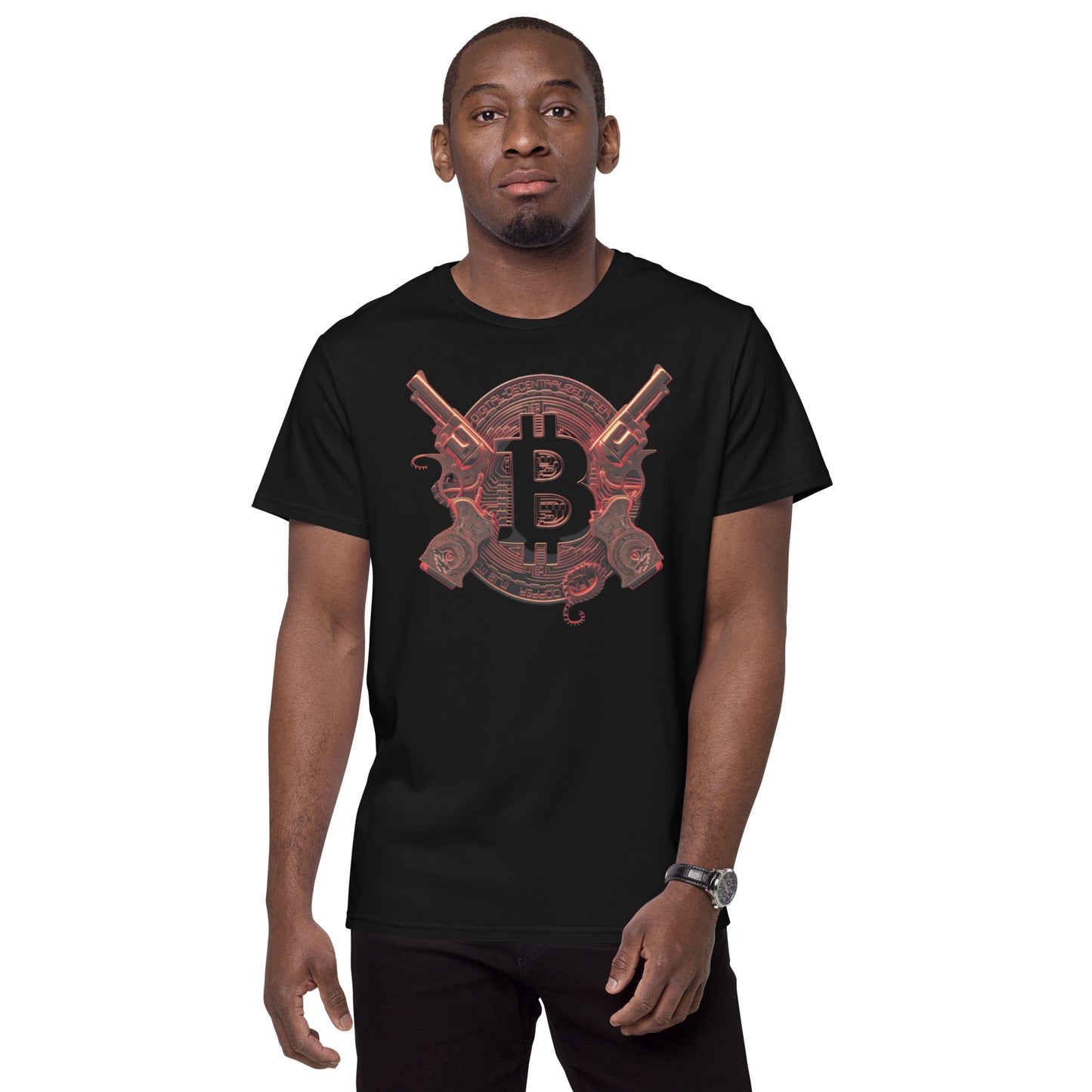 Camiseta premium de algodón para hombre TotalOutfit Bitcoin series