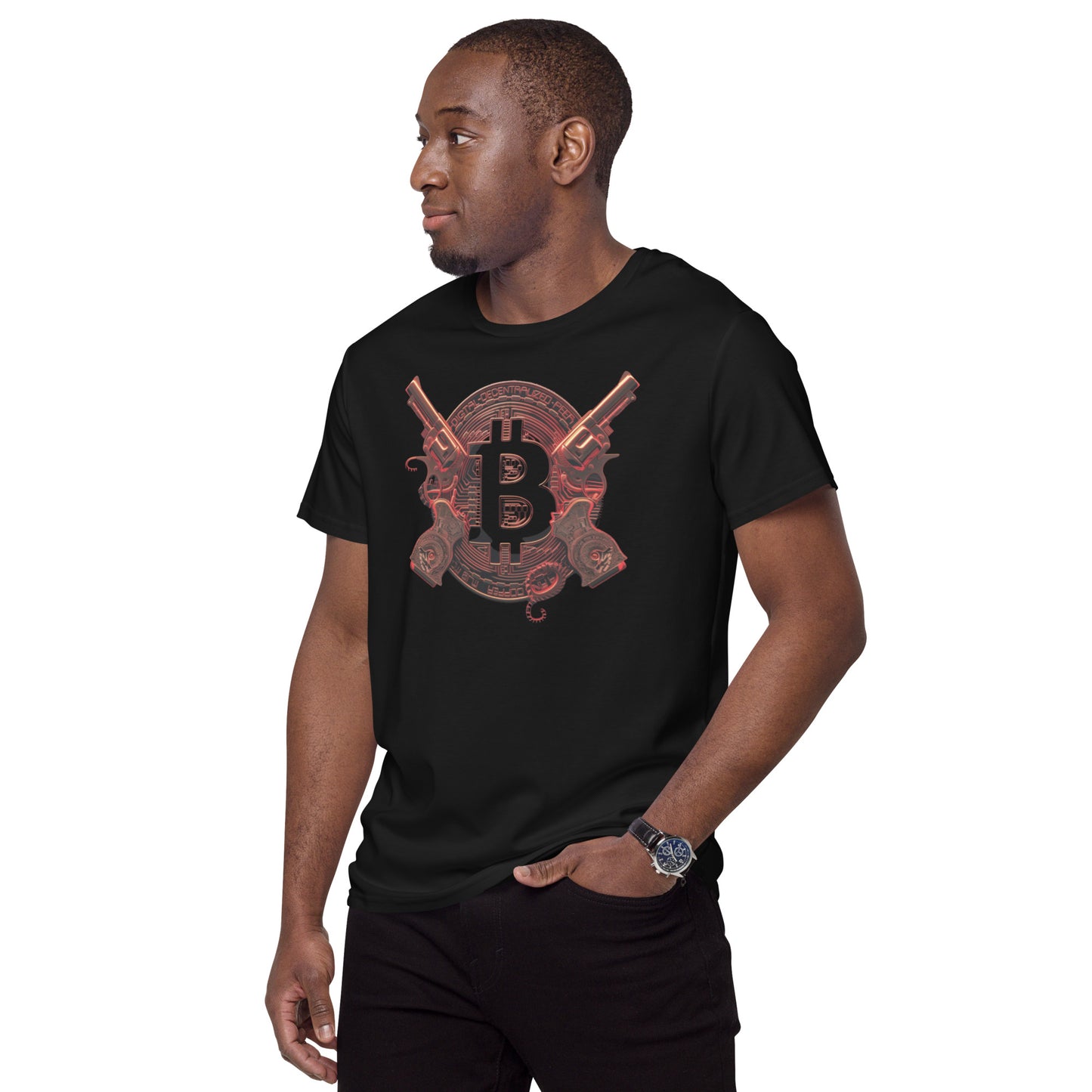 Camiseta premium de algodón para hombre TotalOutfit Bitcoin series