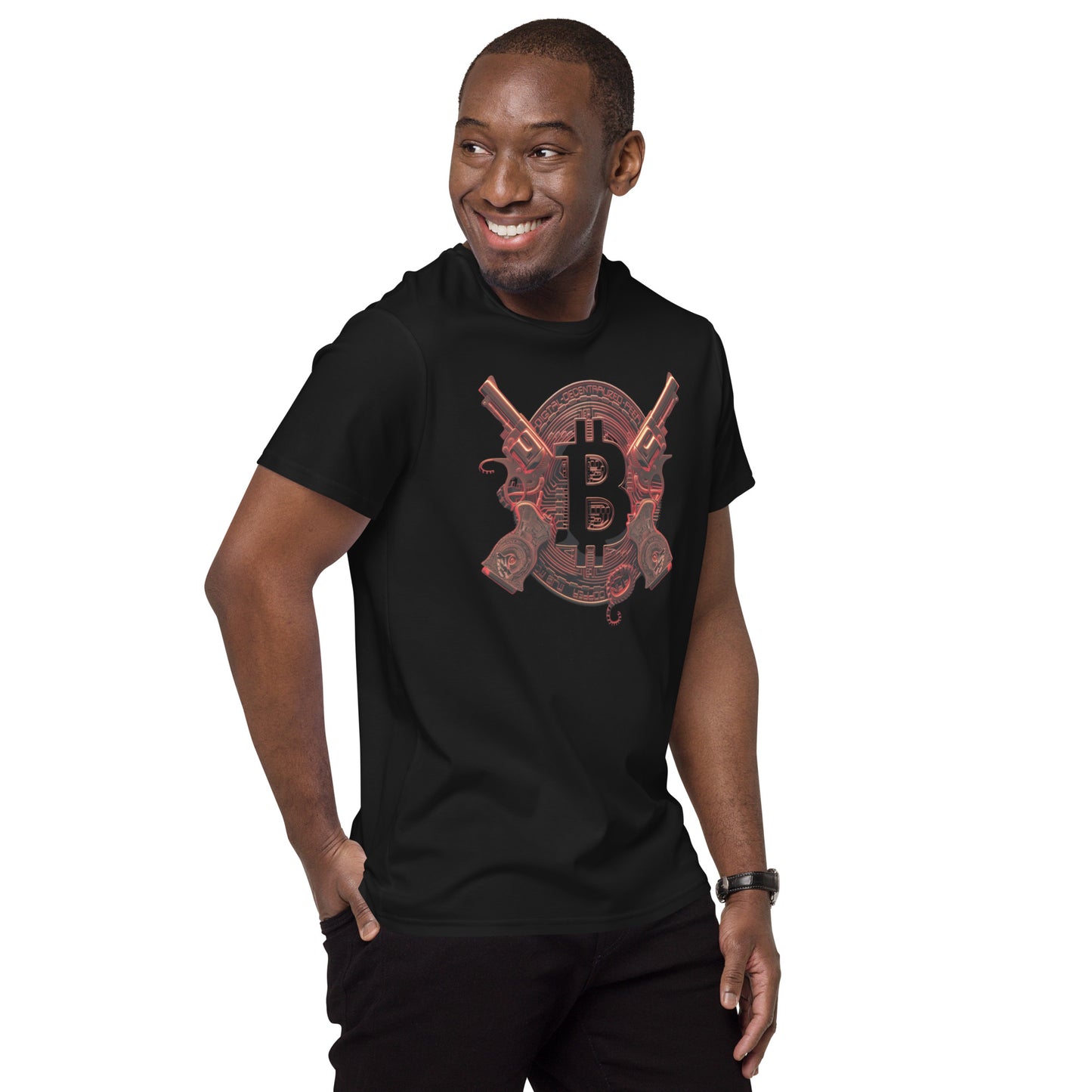 Camiseta premium de algodón para hombre TotalOutfit Bitcoin series