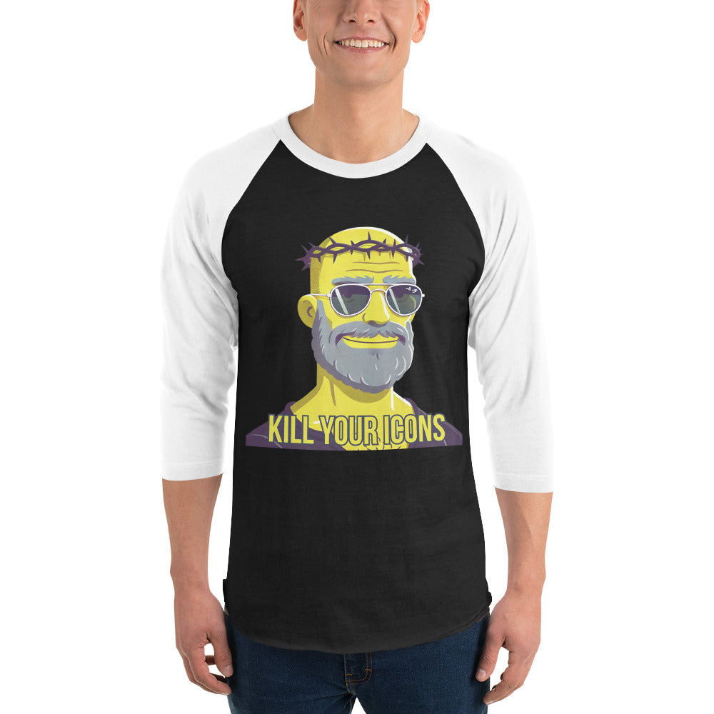 Camiseta con manga raglán tres cuartos Kill Your Icons Edition by AntiInfluenzer