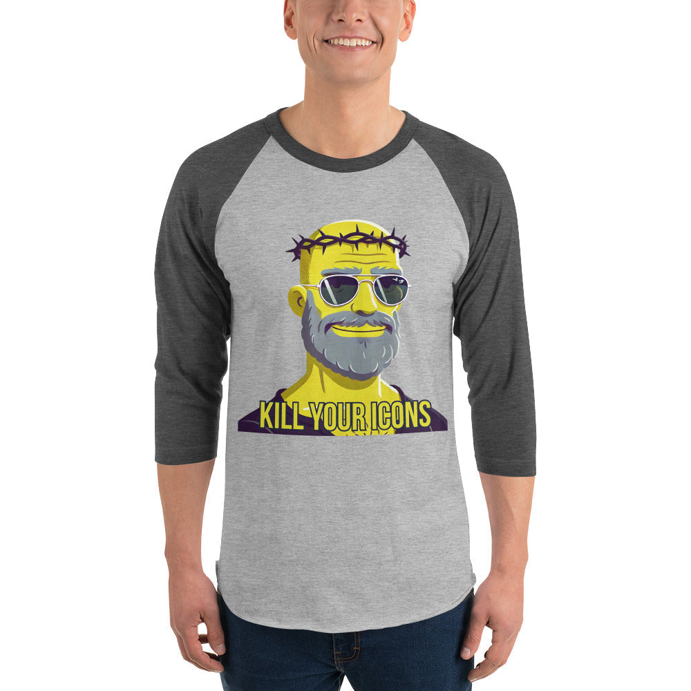 Camiseta con manga raglán tres cuartos Kill Your Icons Edition by AntiInfluenzer