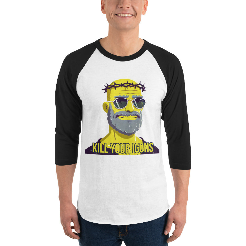 Camiseta con manga raglán tres cuartos Kill Your Icons Edition by AntiInfluenzer