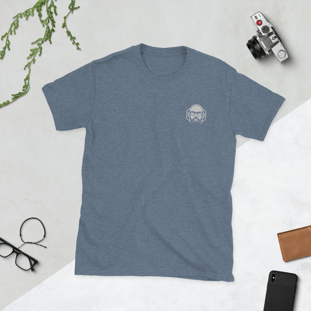 Camiseta de manga corta unisex Bordado Logo AntiInfluenzer