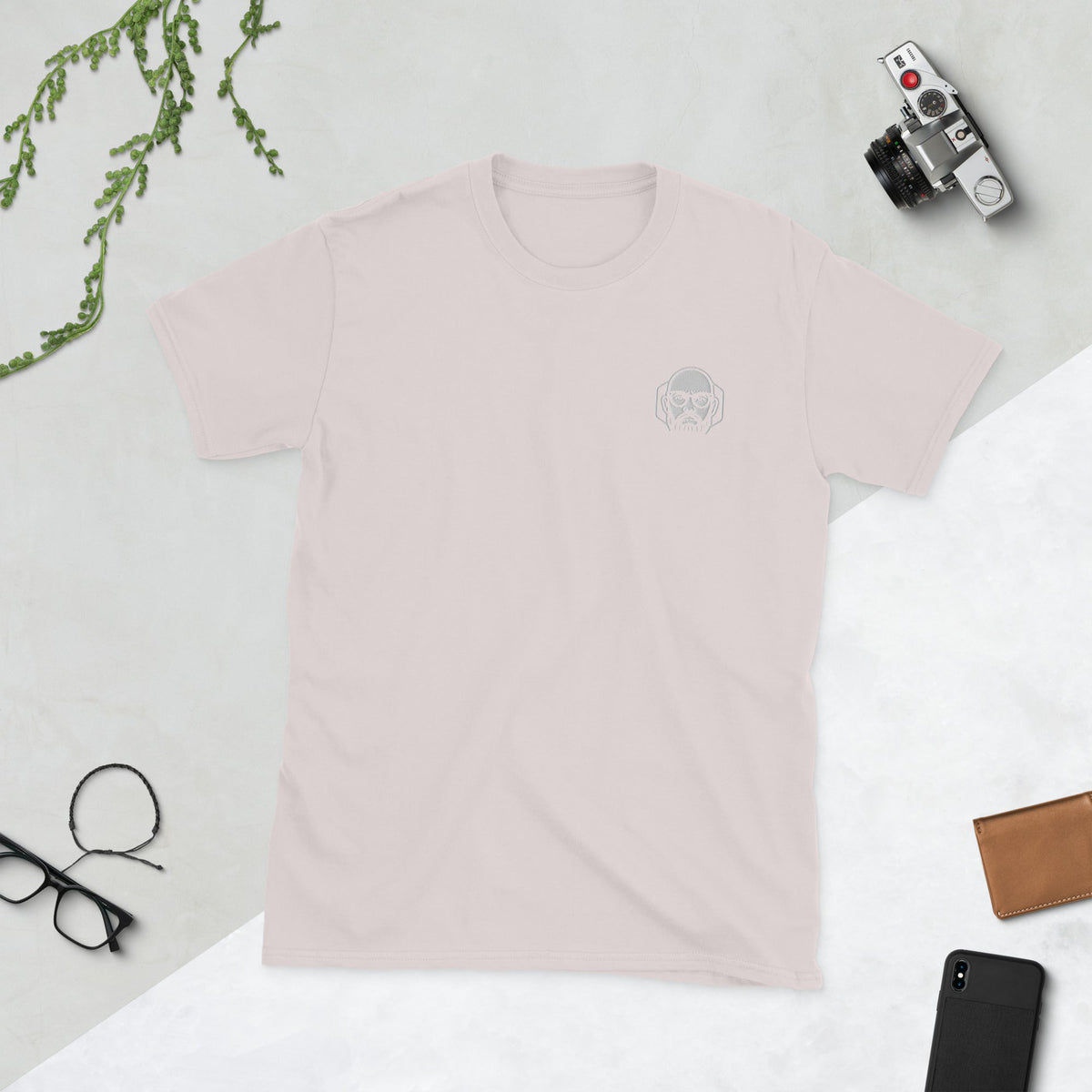 Camiseta de manga corta unisex Bordado Logo AntiInfluenzer