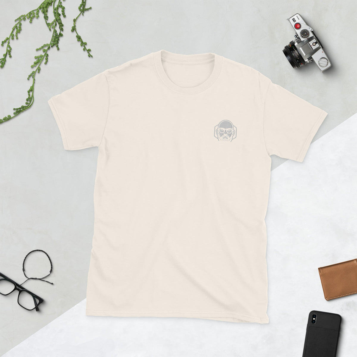 Camiseta de manga corta unisex Bordado Logo AntiInfluenzer