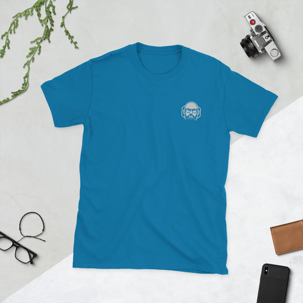 Camiseta de manga corta unisex Bordado Logo AntiInfluenzer