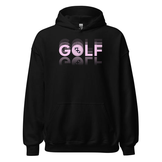 Sudadera Golf Espejo negra rosa