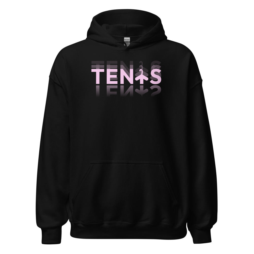 Sudadera Tenis Espejo negra rosa