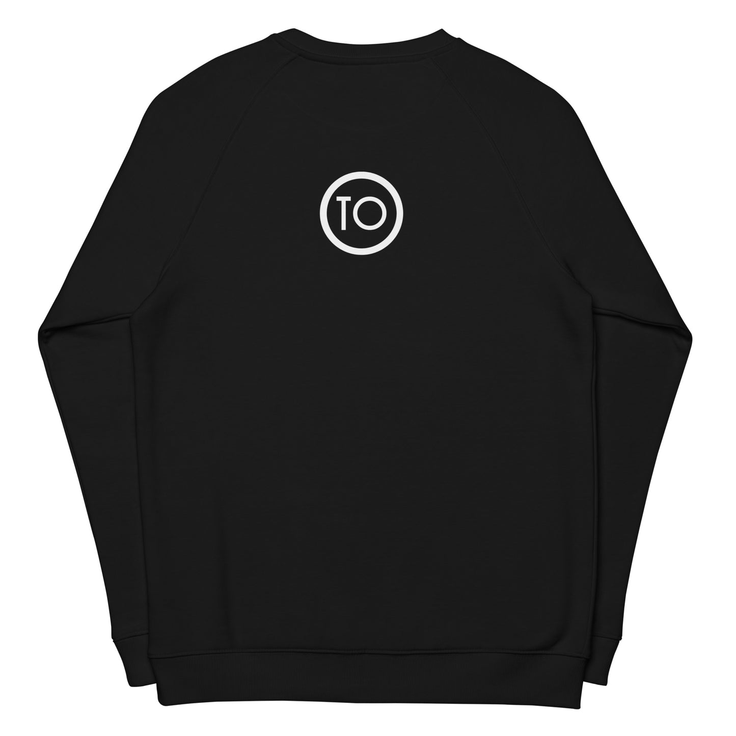 Sudadera orgánica raglán unisex bordada Logo Texto TotalOutfit
