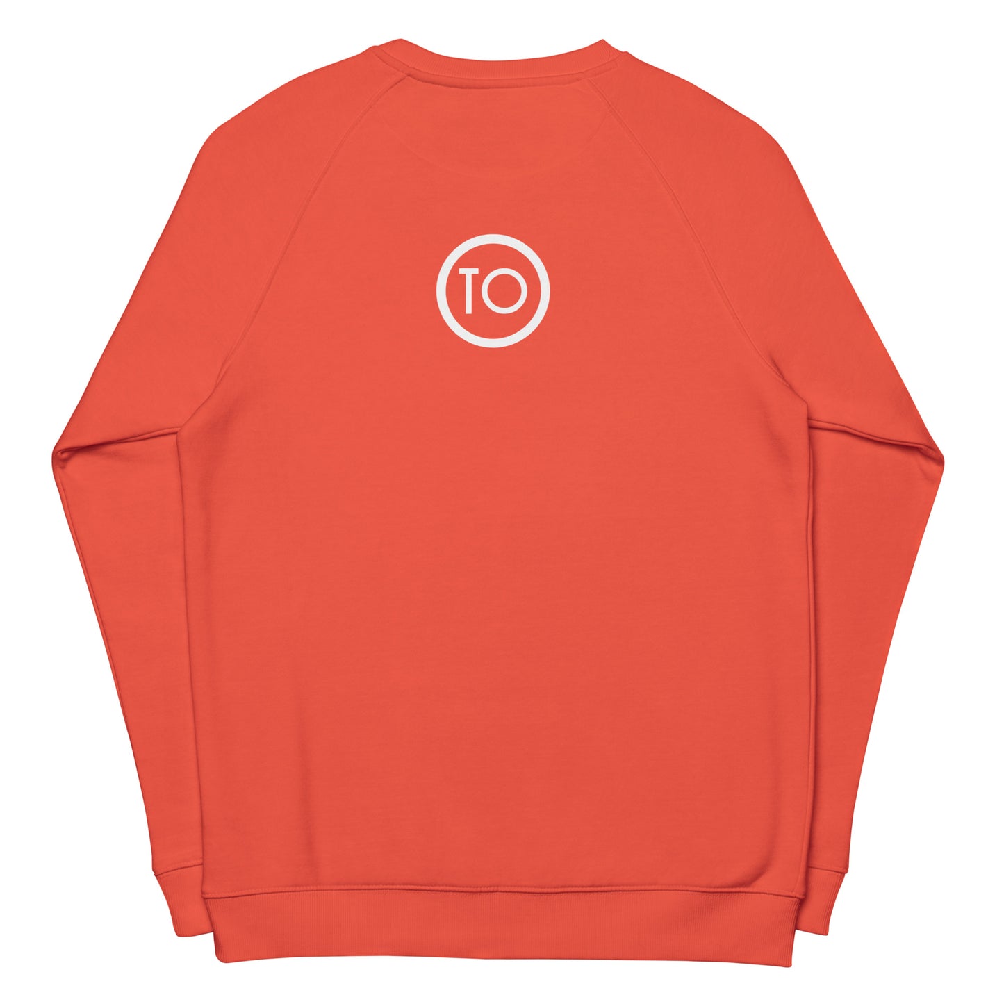 Sudadera orgánica raglán unisex bordada Logo Texto TotalOutfit