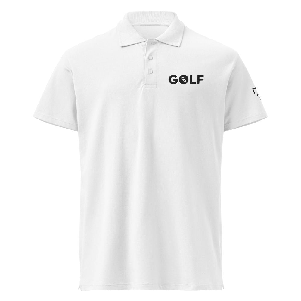 Polo Golf Club · diseño A · blanca con bordado negro