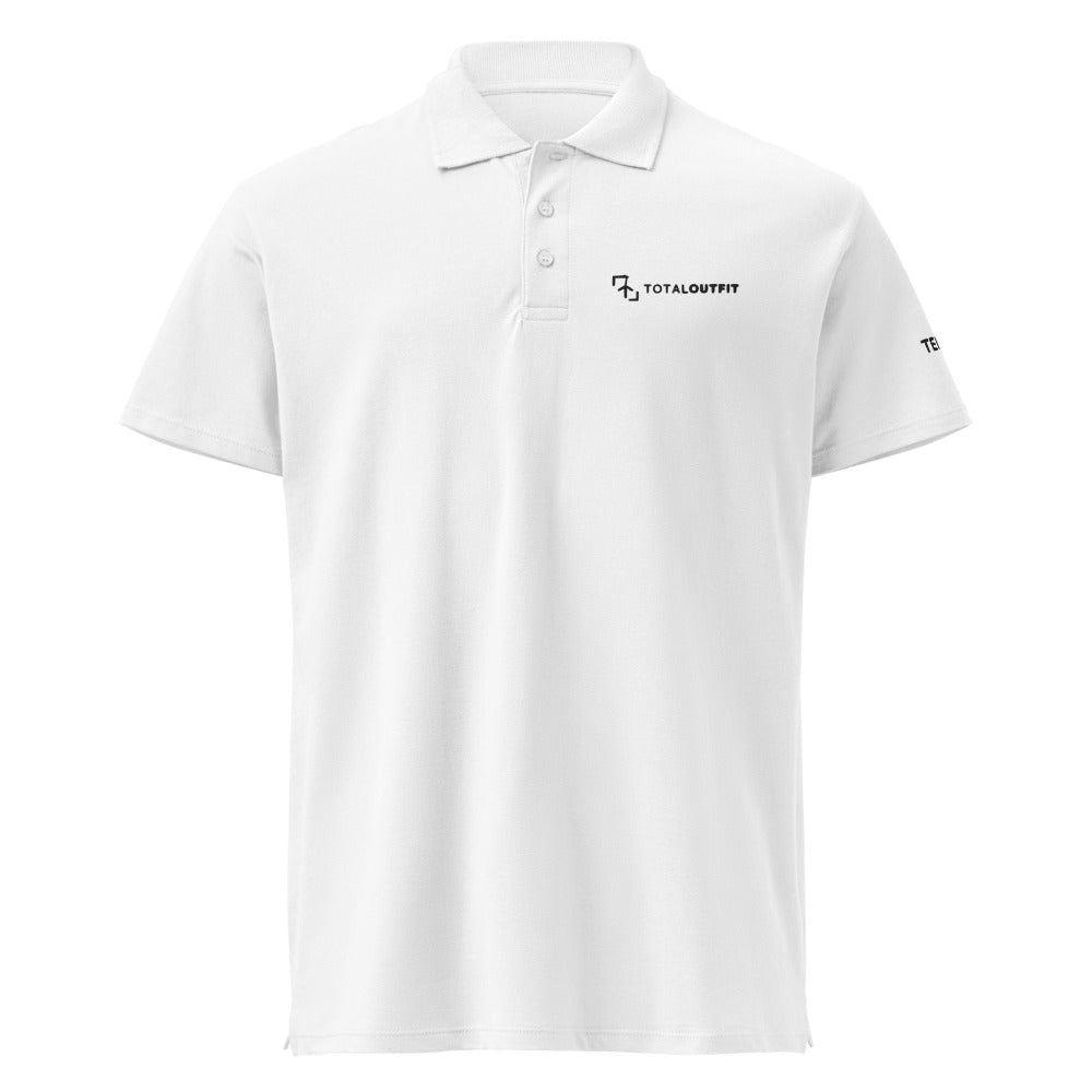 Polo Tenis Club · diseño B · blanca con bordado negro