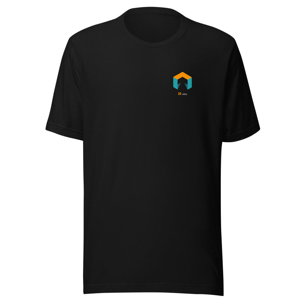 Camiseta TuConsultor 20 Aniversario Sello · negra