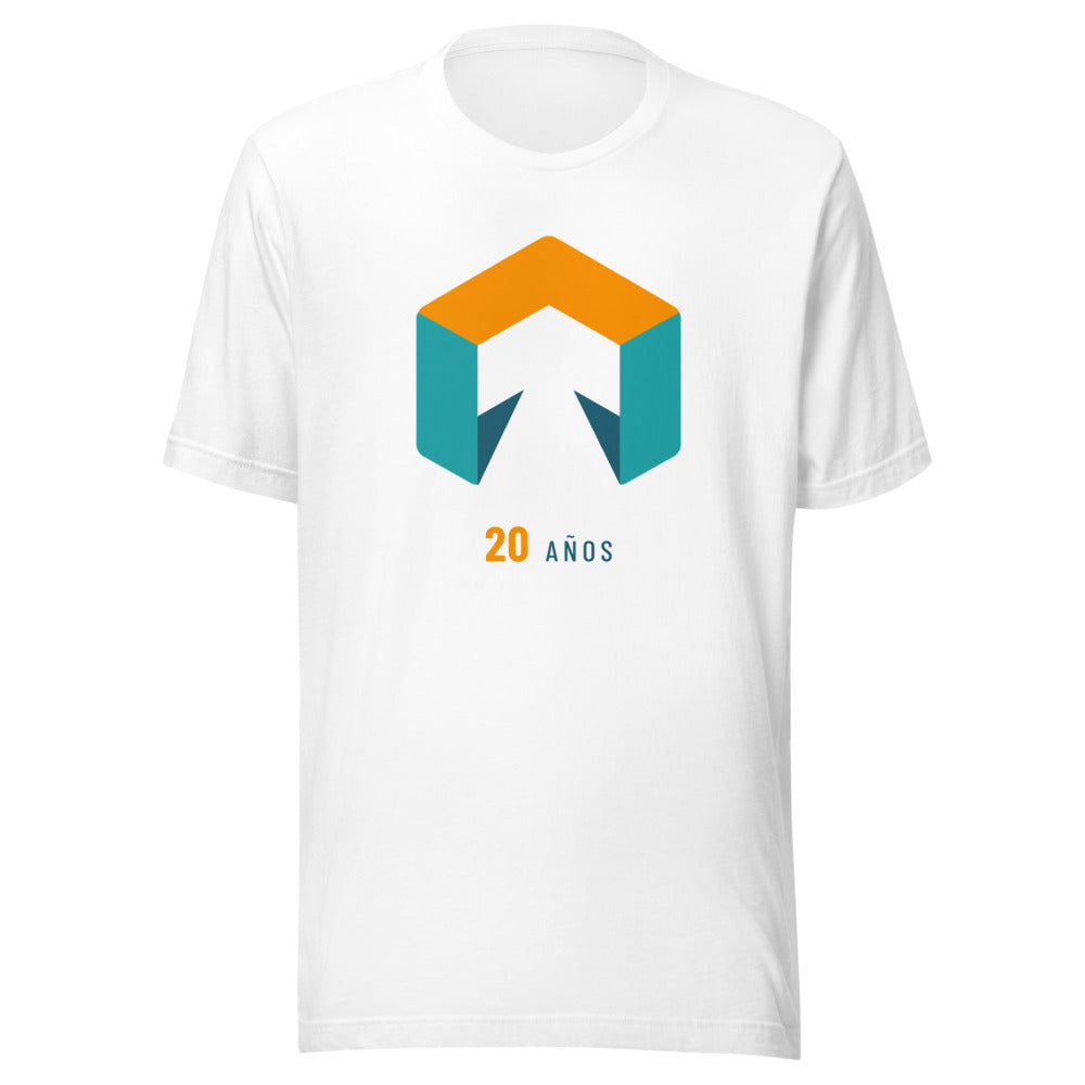 Camiseta TuConsultor 20 Aniversario Isotipo XL · blanca
