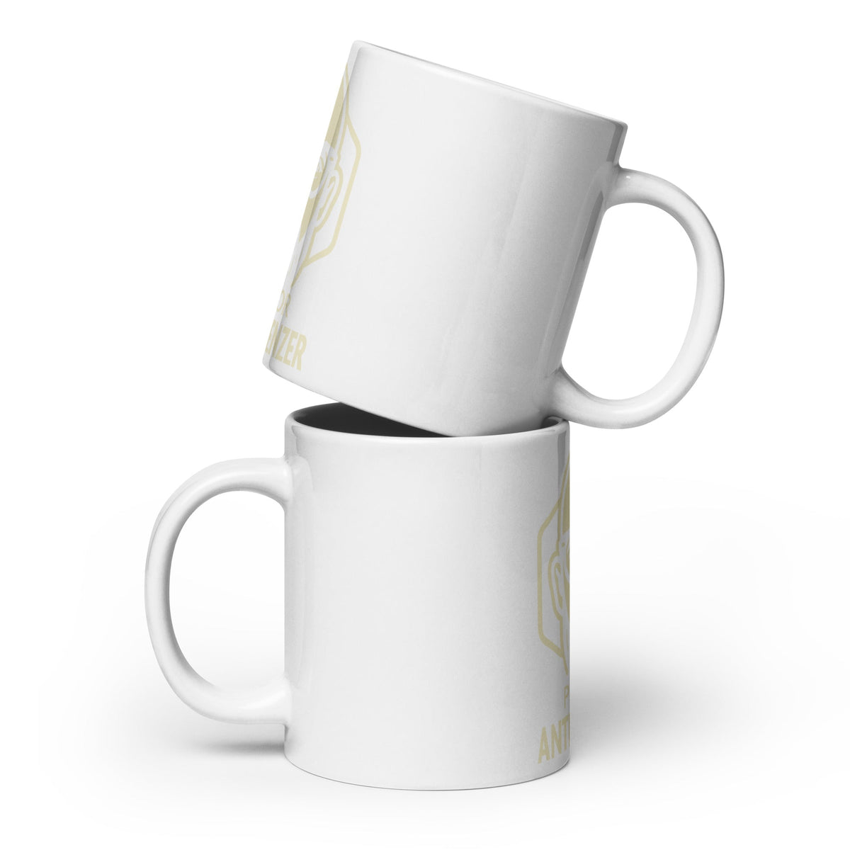Taza blanca brillante -Profesor Anti-Influenzer