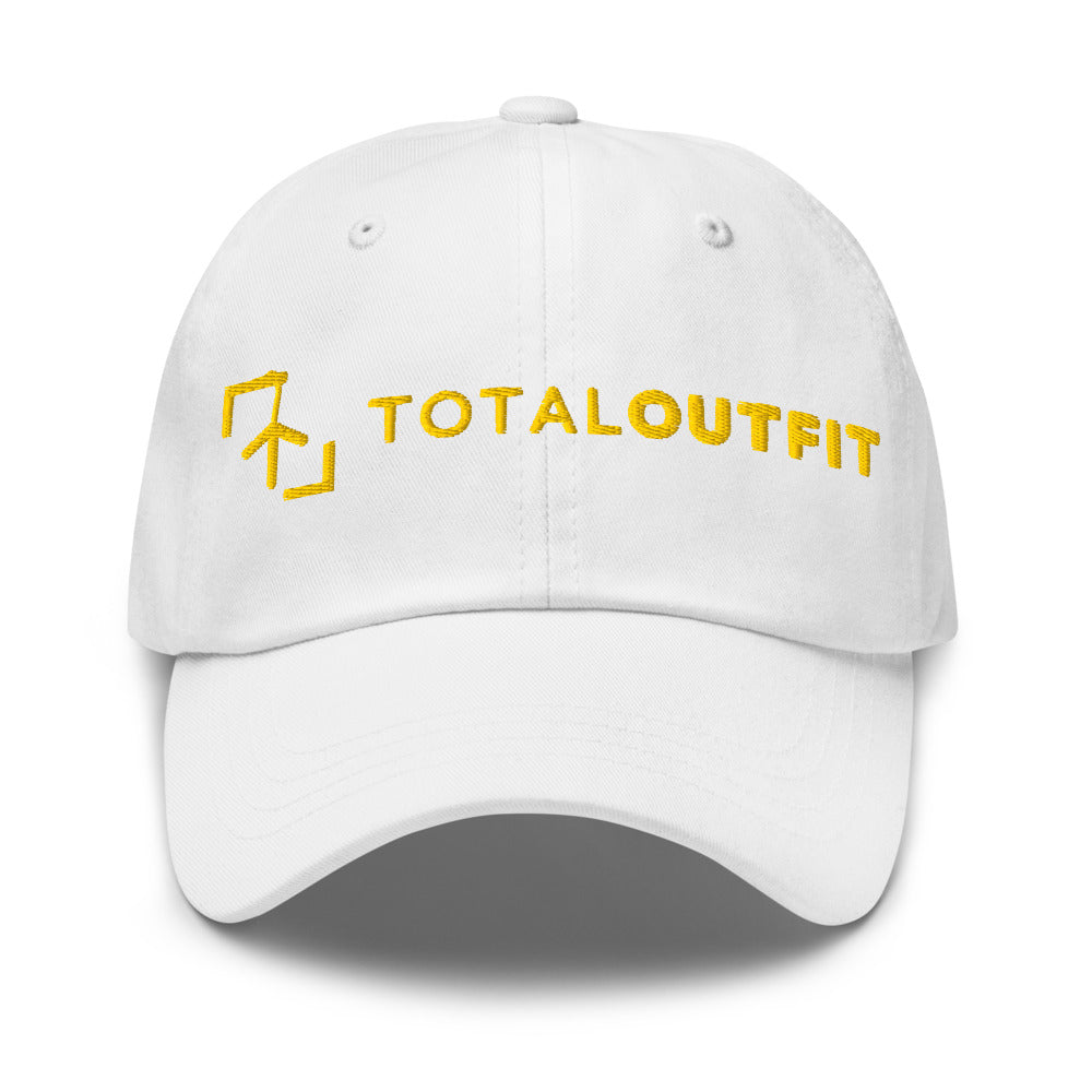 Gorra Tenis Club · diseño B · blanca con bordado amarillo