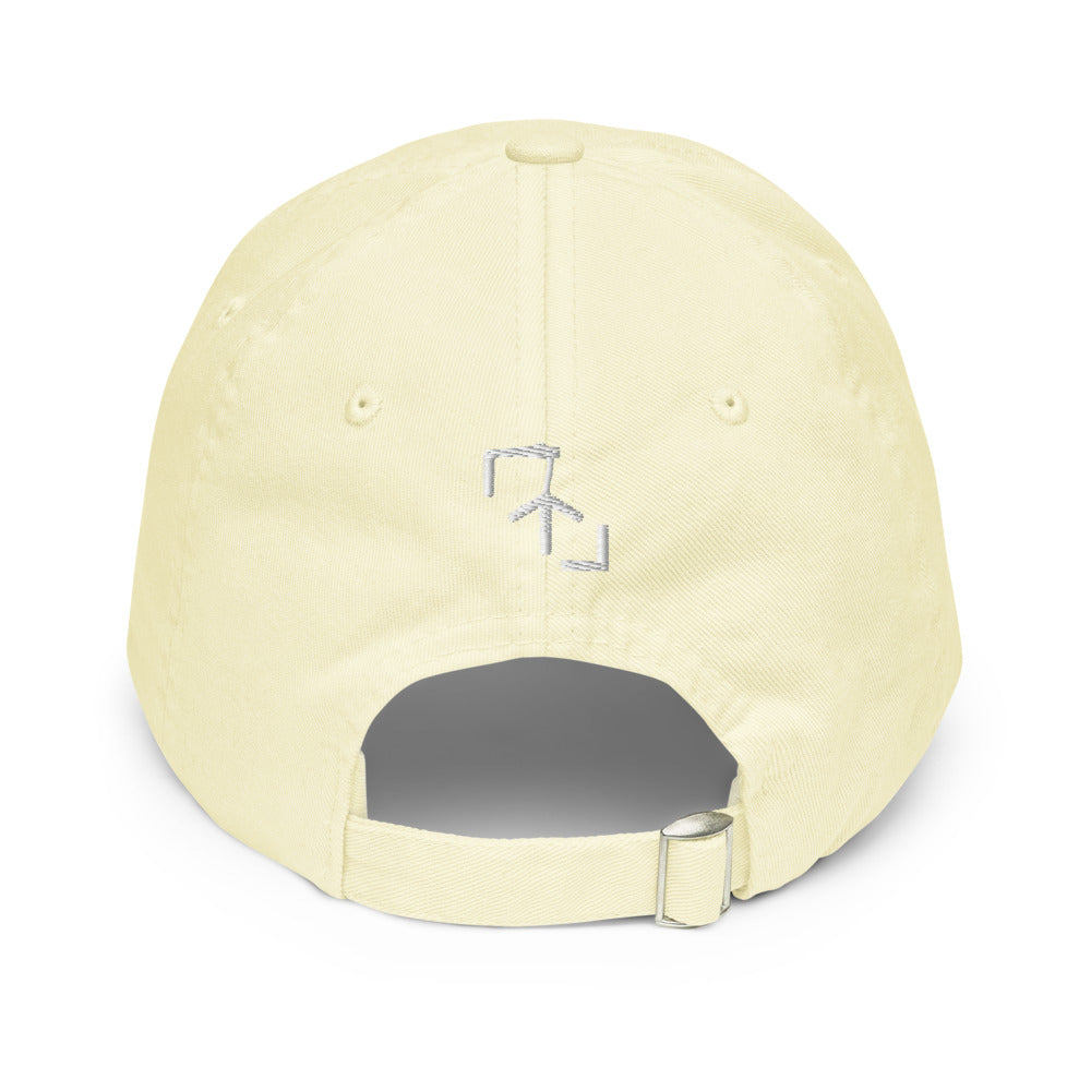 Gorra Pádel Club · diseño A · amarilla con bordado blanco