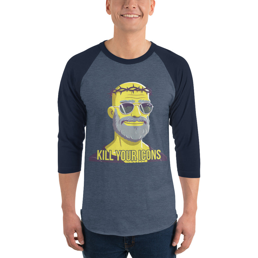 Camiseta con manga raglán tres cuartos Kill Your Icons Edition by AntiInfluenzer