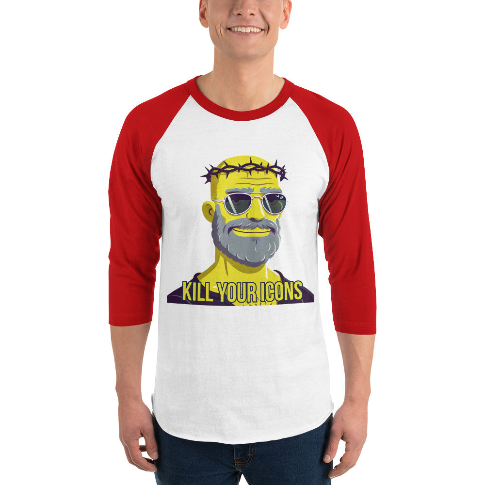 Camiseta con manga raglán tres cuartos Kill Your Icons Edition by AntiInfluenzer
