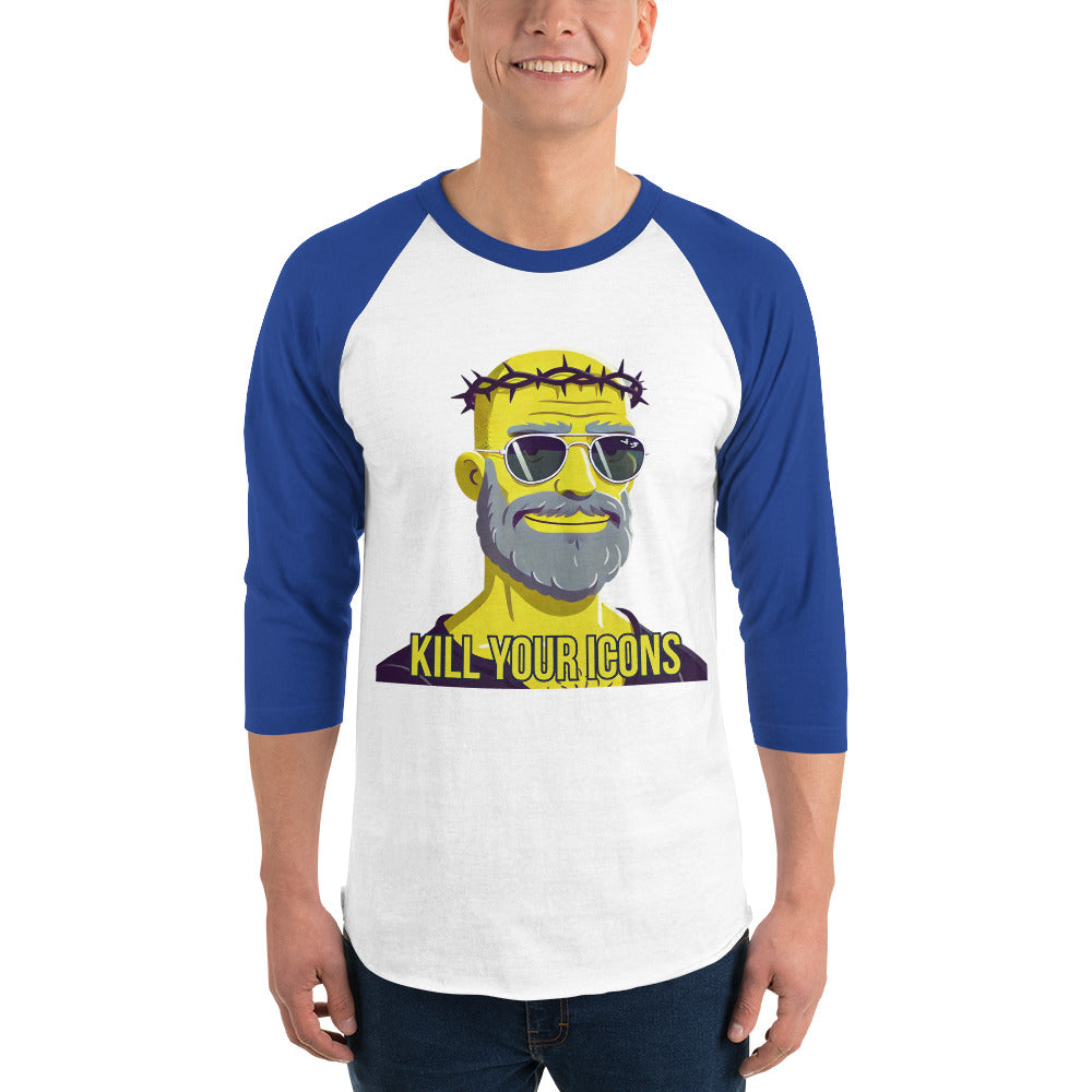 Camiseta con manga raglán tres cuartos Kill Your Icons Edition by AntiInfluenzer
