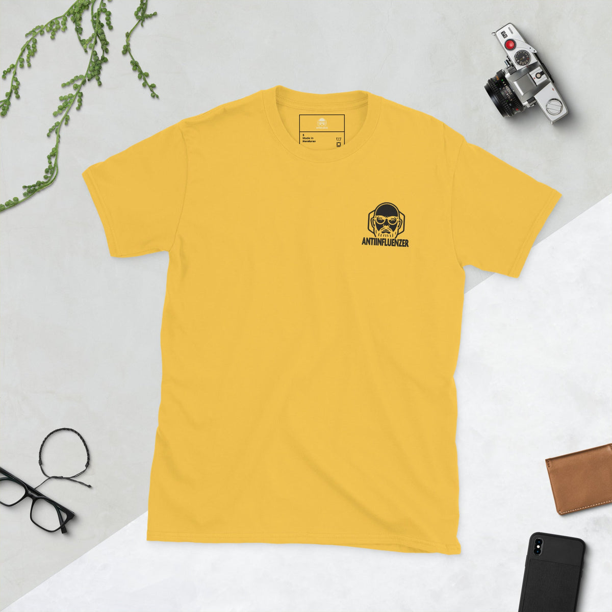 Camiseta de manga corta unisex AntiInfluenzer Negro