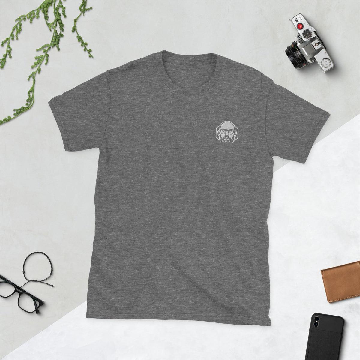 Camiseta de manga corta unisex Bordado Logo AntiInfluenzer
