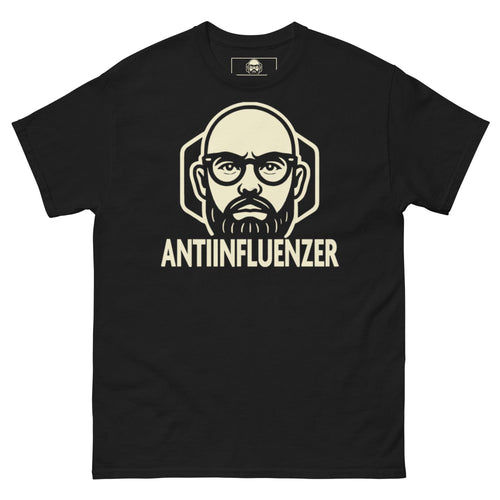 Camiseta Básica AntiInfluenzer Unisex Logo Pecho