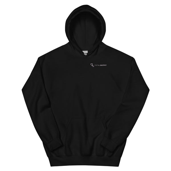 Sudadera TotalOutfit Percha Espalda – Negra con logo rosa