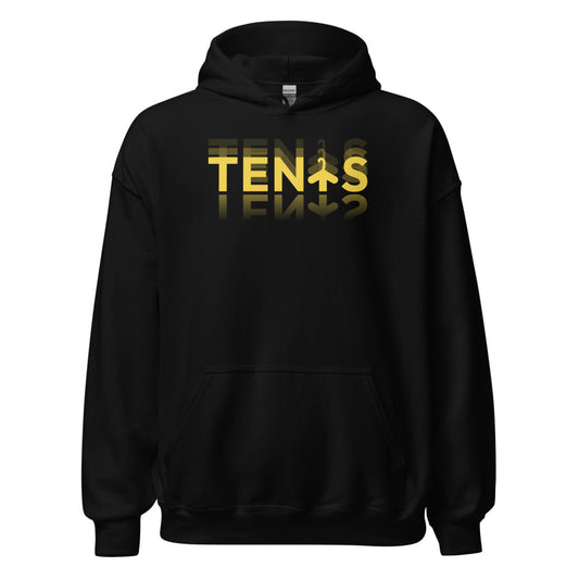 Sudadera Tenis Espejo negra oro