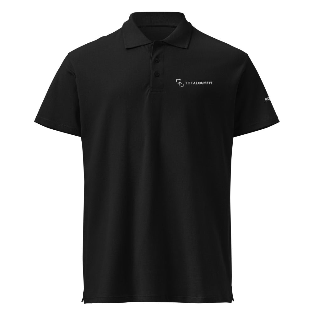 Polo Pádel Club · diseño B · negra con bordado blanco