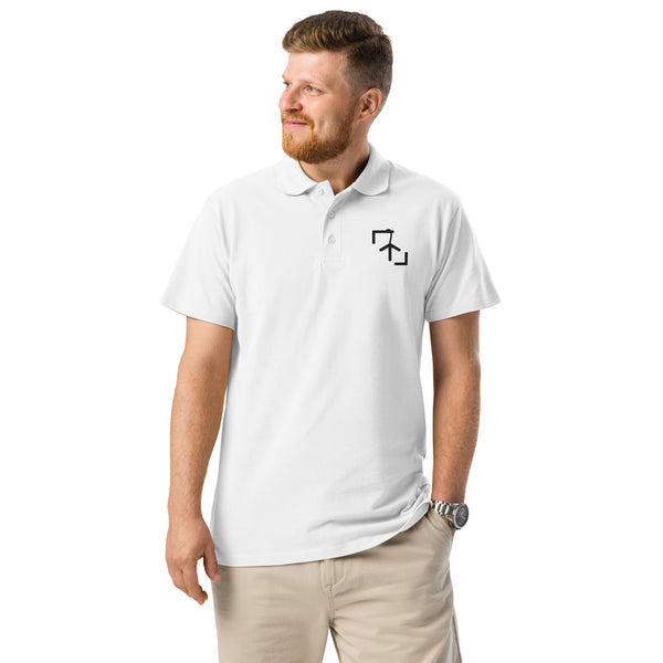 Polo TotalOutfit Blanco – Percha Negra Bordada