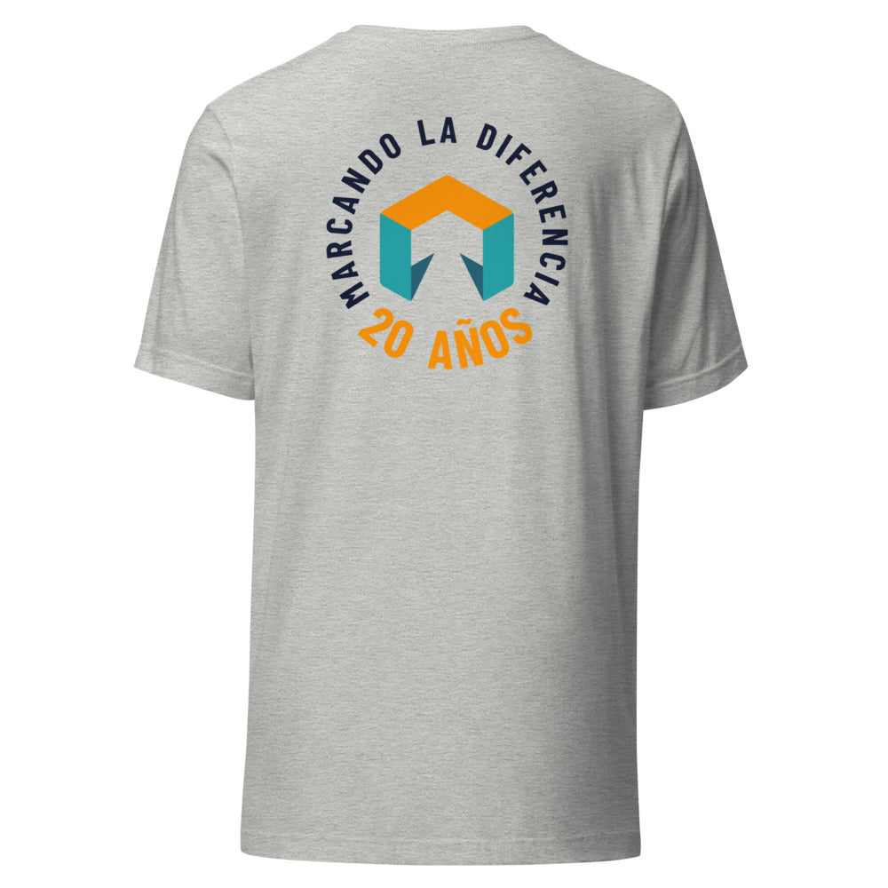 Camiseta TuConsultor 20 Aniversario Sello · gris · espalda