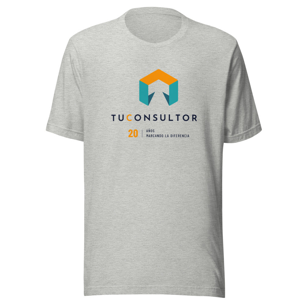 Camiseta TuConsultor 20 Aniversario Logo · gris
