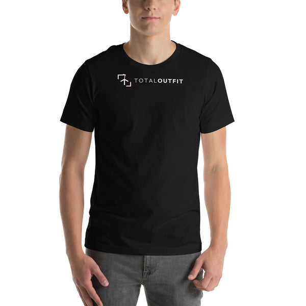Camiseta TotalOutfit Negra – Logo Rosa