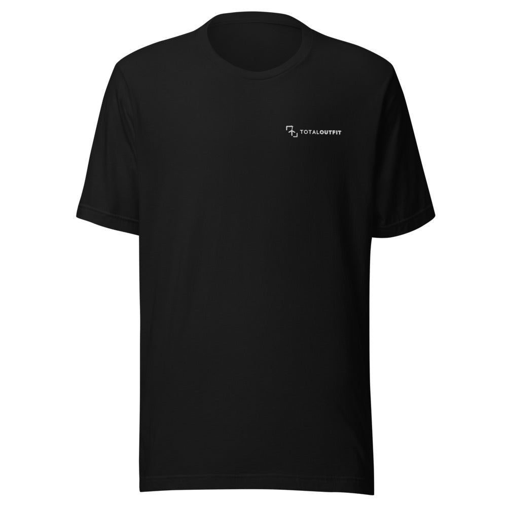 Camiseta Tenis Club · diseño B · negra con bordado blanco
