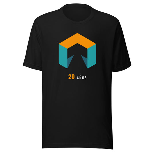 Camiseta TuConsultor 20 Aniversario Isotipo XL · negra