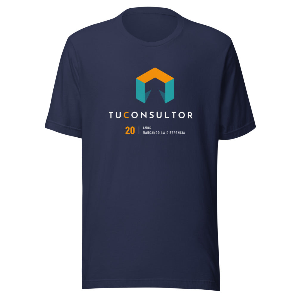 Camiseta TuConsultor 20 Aniversario Logo · azul marino