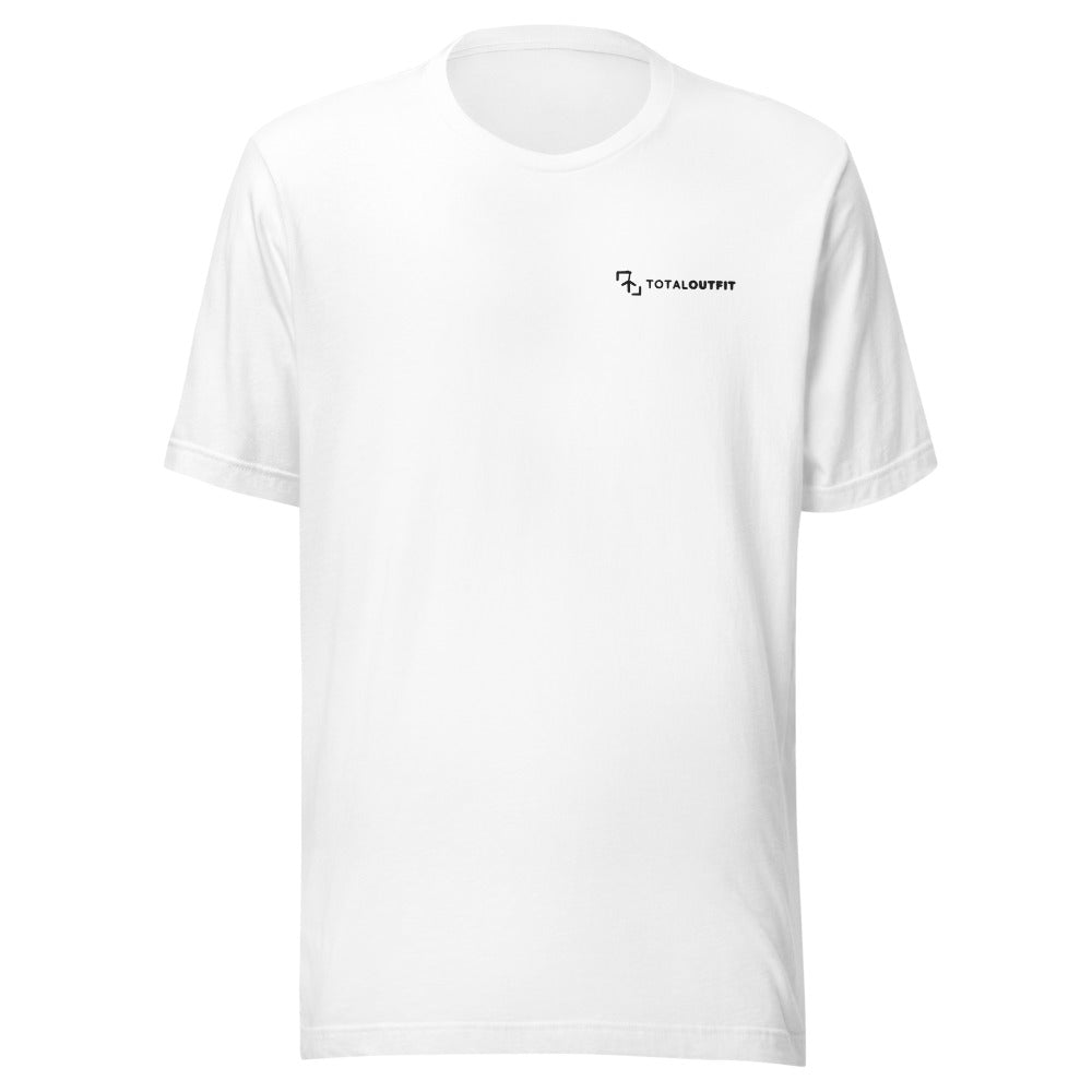 Camiseta Tenis Club · diseño B · blanca con bordado negro